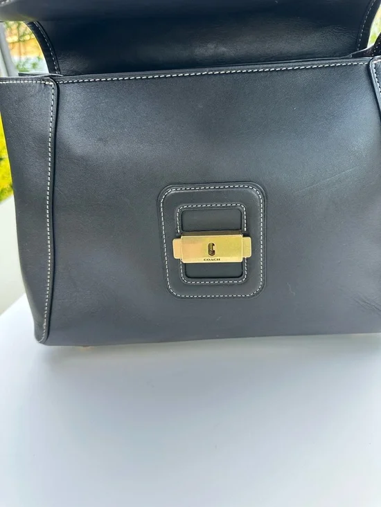 Coach Black courier carryall Leather Top-Handle Satchel - Picture 10 of 11